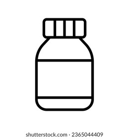 medicine bottle icon vector design template simple and clean
