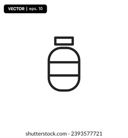 Diseño vectorial de iconos de frascos de medicina con trazo editable