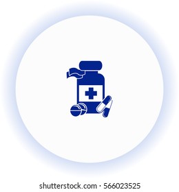 Medicine bottle  icon. Vector design. 