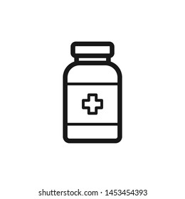 Medicine Bottle Icon Vector EPS 10