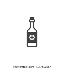 Medicine bottle icon vector, filled flat sign, solid pictogram isolated on white. Symbol, logo illustration.