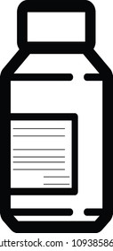 Medicine bottle Icon Vector. Illustration pictogram