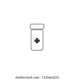 Medicine bottle icon. vector illustration