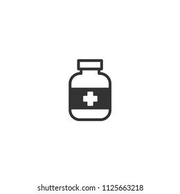 Medicine bottle icon. vector illustration