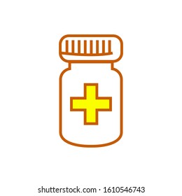 Medicine bottle icon vector illustration
