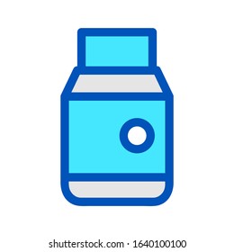 Medicine Bottle Icon Vector Illustration Logo Template. Prescription pills bottle linear icon. Thin line illustration. Medications. Contour symbol. Vector isolated outline drawing