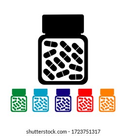Medicine bottle icon. vector illustration