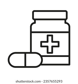 Medicine bottle icon. Vector illustration. EPS 10.