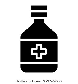 medicine bottle icon. vector illustration.