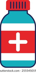 medicine bottle icon. vector illustration