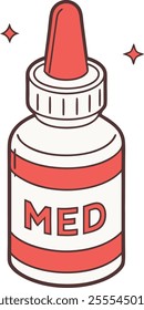 medicine bottle icon. vector illustration