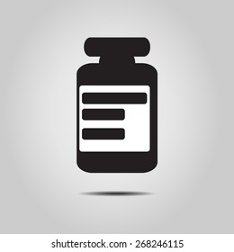medicine bottle icon - vector illustration
