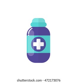 medicine bottle icon. vector illustration