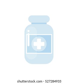 medicine bottle icon. vector illustration