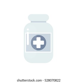 medicine bottle icon. vector illustration