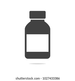 Medicine bottle icon vector isolated