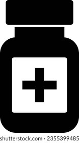 Medicine bottle icon vector isolated on white background . Medicament icon
