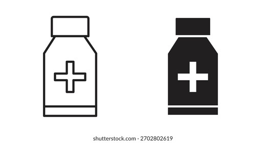 Medicine bottle icon Vector isolated design element. EPS10