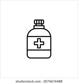 Symbol für die Arzneimittelflasche, Vektorgrafik-Logo