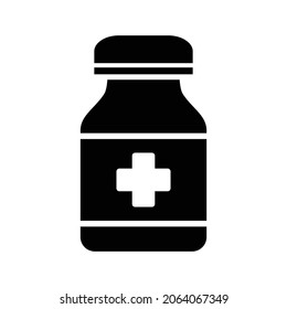 Medicine Flasche Symbol Vektorgrafik auf trendigem Design. 