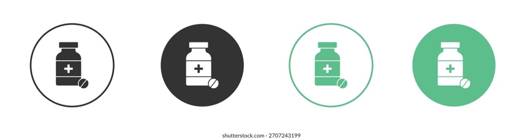 Medicine bottle icon Vector simple flat graphic illustration.