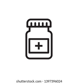 medicine bottle icon vector template 