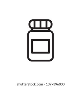 medicine bottle icon vector template 