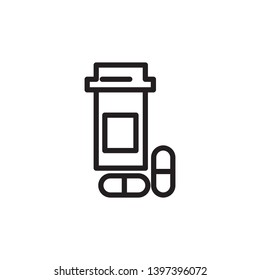 medicine bottle icon vector template 