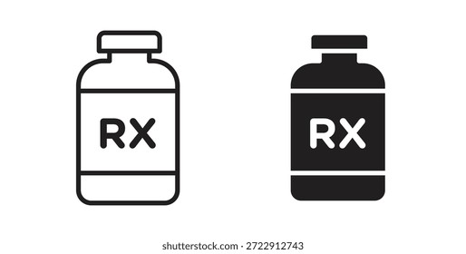 Ícone de garrafa de medicamento para web e app. ilustração vetorial eps