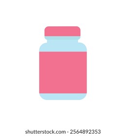 Medicine bottle icon,vector illustration. Flat design style. vector medicine bottle icon illustration isolated on color background, medicine bottle icon Eps10.  Pharmacy sign business concept.