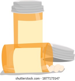 Medizinflasche, Illustration, Vektorgrafik auf weißem Hintergrund