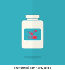 Medicine bottle for illustration work.