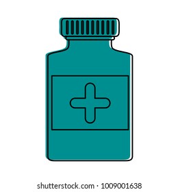 Medicine bottle isolated