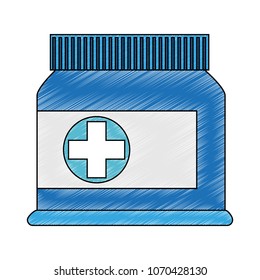 Medicine bottle isolated
