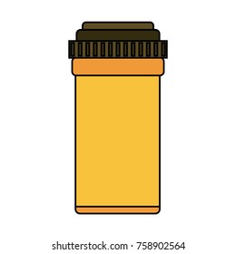 Medicine bottle isolated