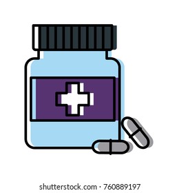 Medicine bottle isolated