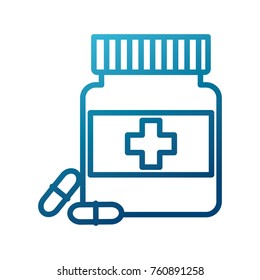 Medicine bottle isolated