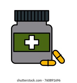 Medicine bottle isolated