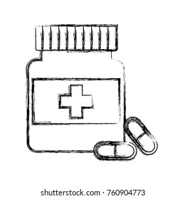 Medicine bottle isolated