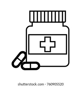 Medicine bottle isolated