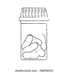 Medicine bottle isolated