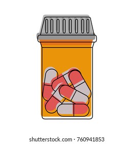Medicine bottle isolated