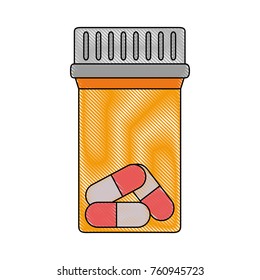 Medicine bottle isolated