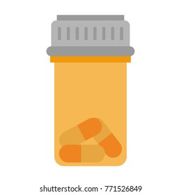 Medicine bottle isolated