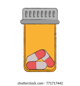 Medicine bottle isolated