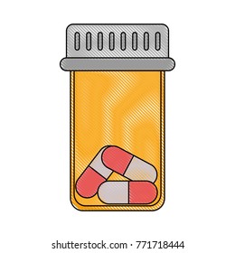 Medicine bottle isolated