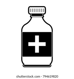 Medicine bottle isolated