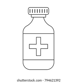 Medicine bottle isolated