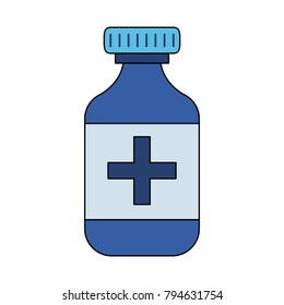 Medicine bottle isolated