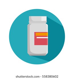 medicine bottle isolated icon